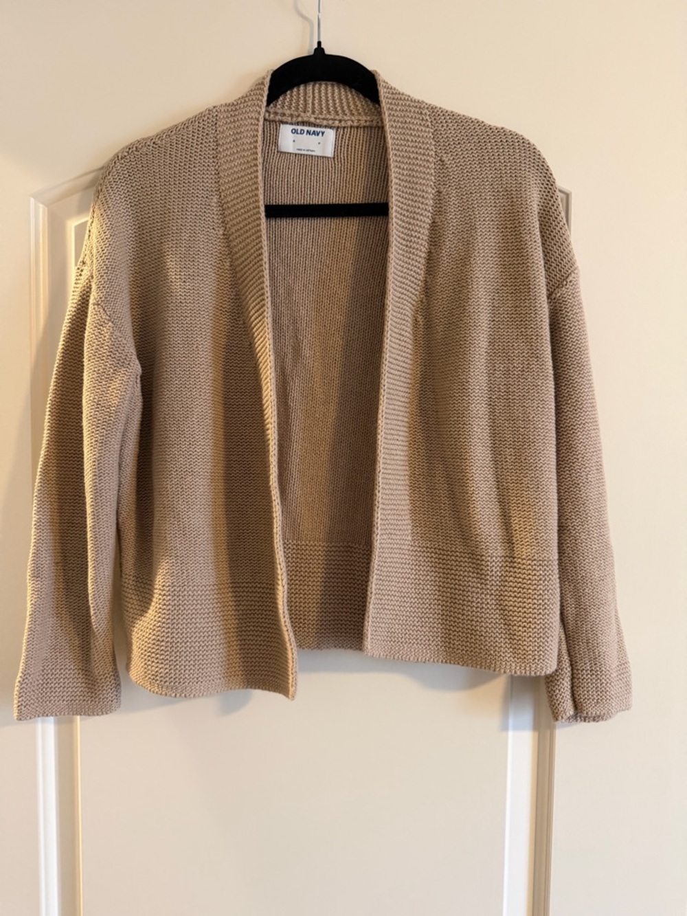 Old Navy Beige Open-Front Knit Cardigan